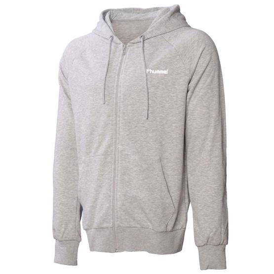 Hummel 921456-2006 Hmlt-Isam 2.0 Zip Hoodi Kapüşonlu Normal Kalıp Düz Gri Erkek Zip Ceket