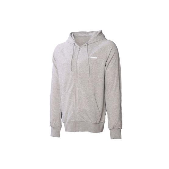 Hummel 921456-2006 Hmlt-Isam 2.0 Zip Hoodi Kapüşonlu Normal Kalıp Düz Gri Erkek Zip Ceket