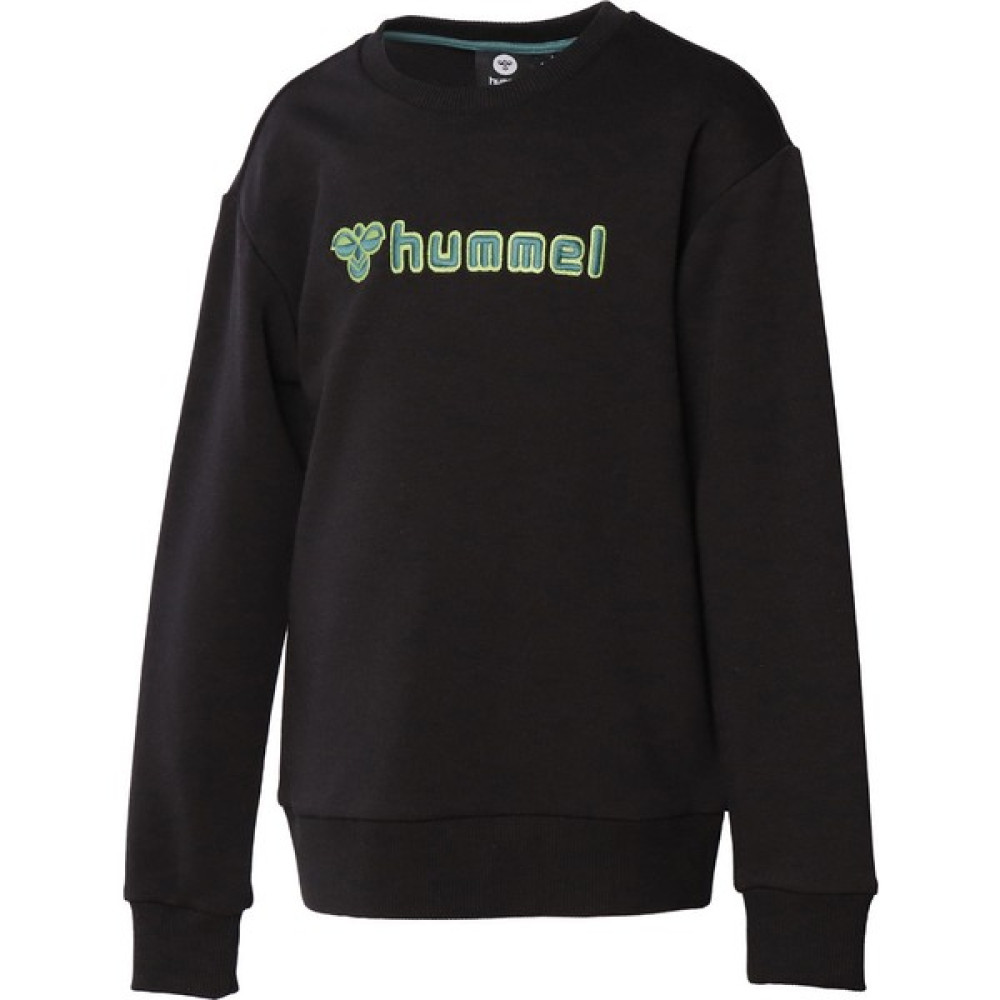 Hummel Bisiklet Yaka Nakişli Siyah Erkek Eşofman Üstü 921491-2001 Hmldelios Sweatshirt Erkek Eşofman Fiyatı