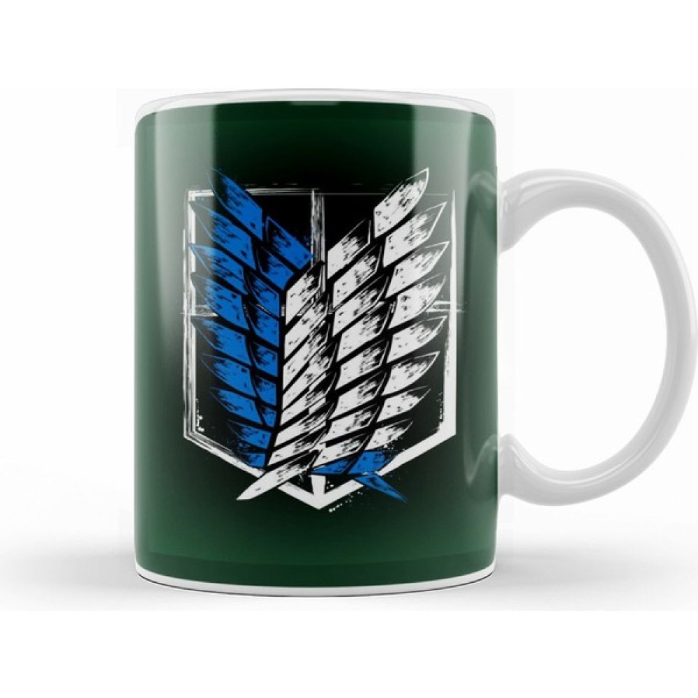 Humuts Attack On Titan Military Scouting Legion Classic Attack On Titan 09 Kupa Bardak Porselen - 1 Adet - Beyaz - 330 ml Fincan / Bardak / Kahve Takımı Fiyatı