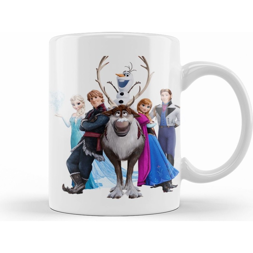 Humuts Disney Frozen Elsa Kristoff Olaf Anna Kupa Bardak Porselen - 1 Adet - Beyaz - 330 ml Fincan / Bardak / Kahve Takımı Fiyatı