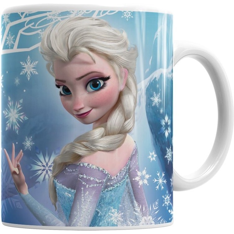 Humuts Frozen Elsa Kupa Bardak Porselen - 1 Adet - Beyaz - 330 ml Fincan / Bardak / Kahve Takımı Fiyatı