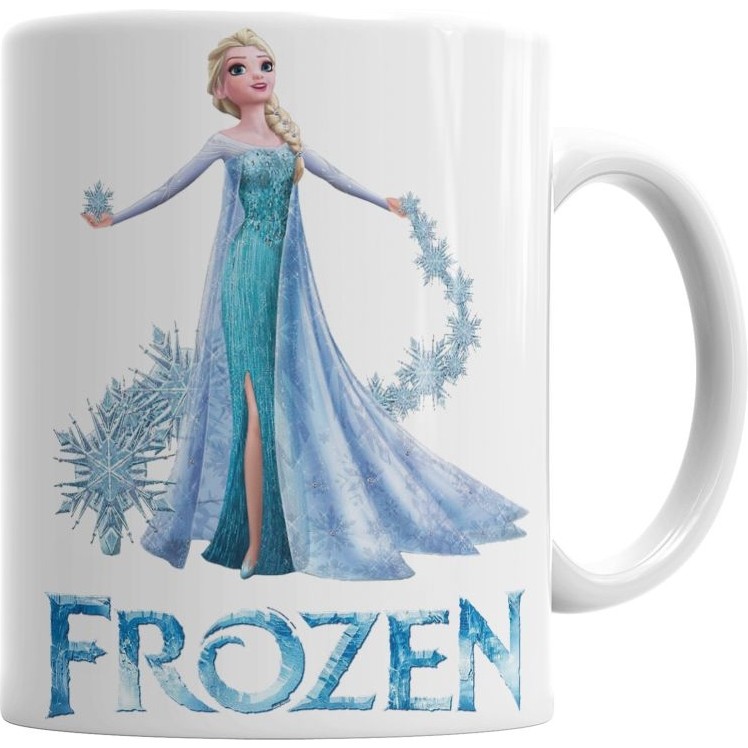 Humuts Frozen Elsa Kupa Bardak Porselen - 1 Adet - Beyaz - 330 ml Fincan / Bardak / Kahve Takımı Fiyatı