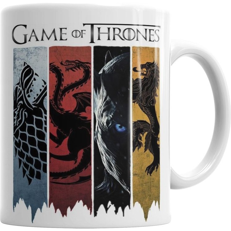 Humuts Game Of Thrones Houses Kupa Bardak Porselen - 1 Adet - Beyaz - 330 ml Fincan / Bardak / Kahve Takımı Fiyatı