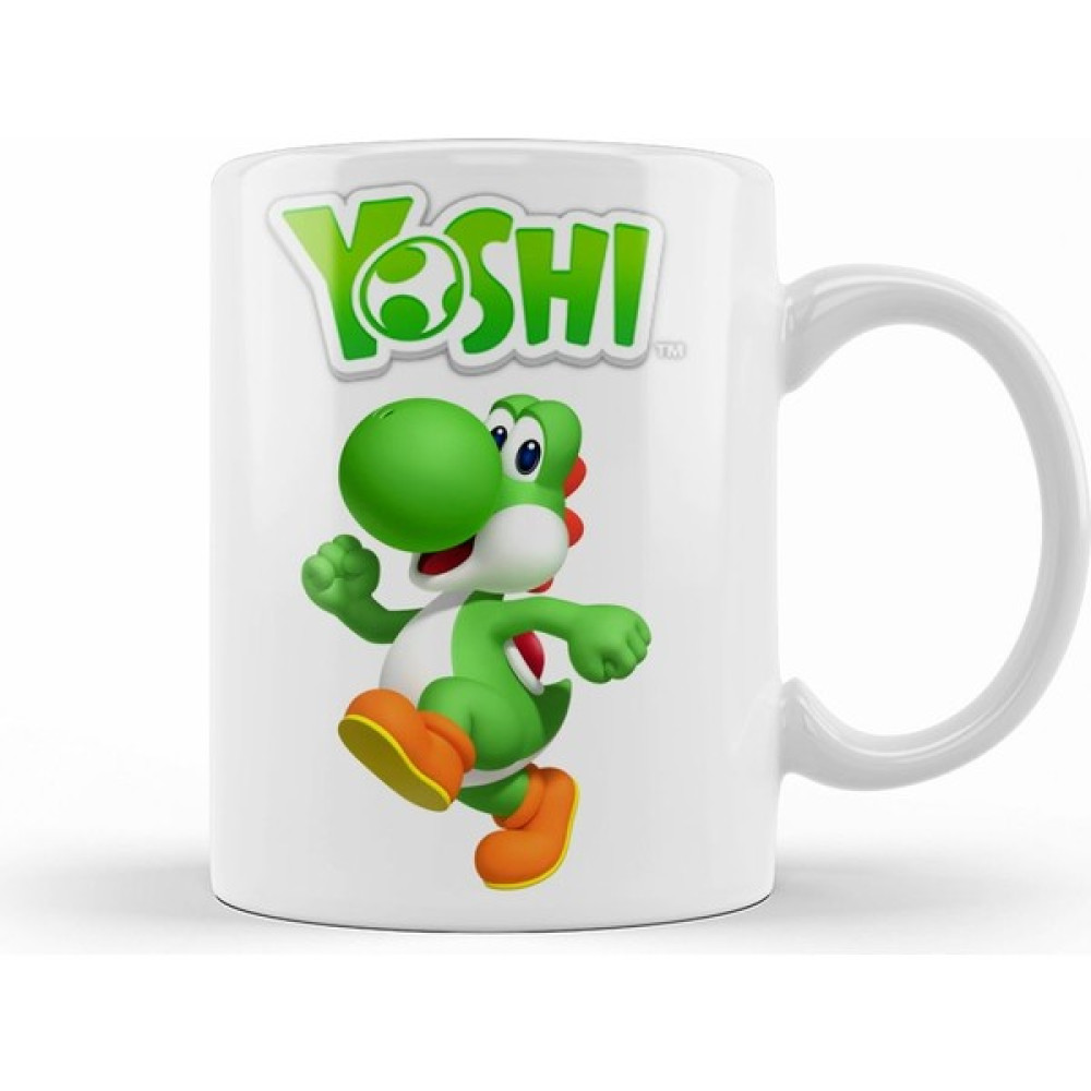 Humuts Mario ve Yoshi Kupa Bardak Porselen - 1 Adet - Beyaz - 330 ml Fincan / Bardak / Kahve Takımı Fiyatı