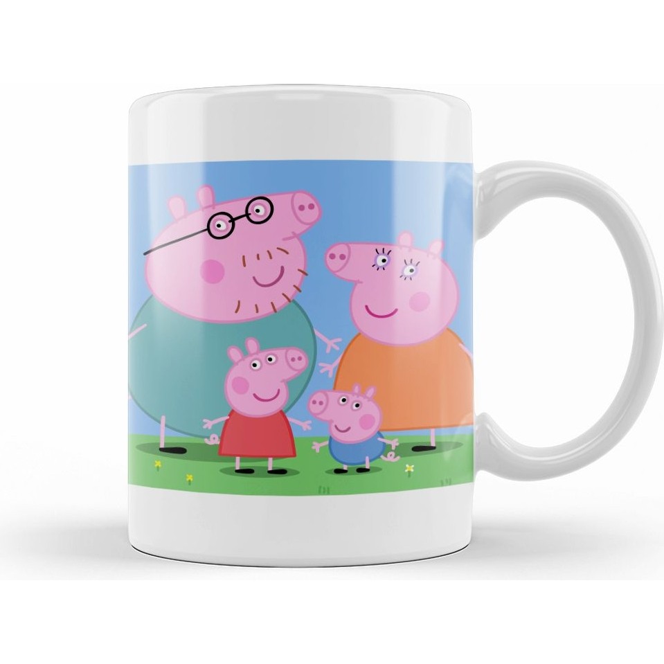 Humuts Peppa Pig 09 Kupa Bardak Porselen - 1 Adet - Beyaz - 330 ml Fincan / Bardak / Kahve Takımı Fiyatı