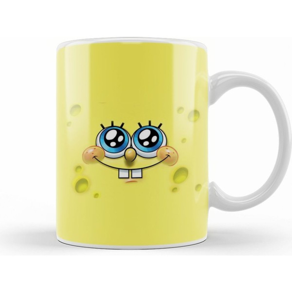 Humuts Sünger Bob Sponge Bob 07 Kupa Bardak Porselen - 1 Adet - Beyaz - 330 ml Fincan / Bardak / Kahve Takımı Fiyatı