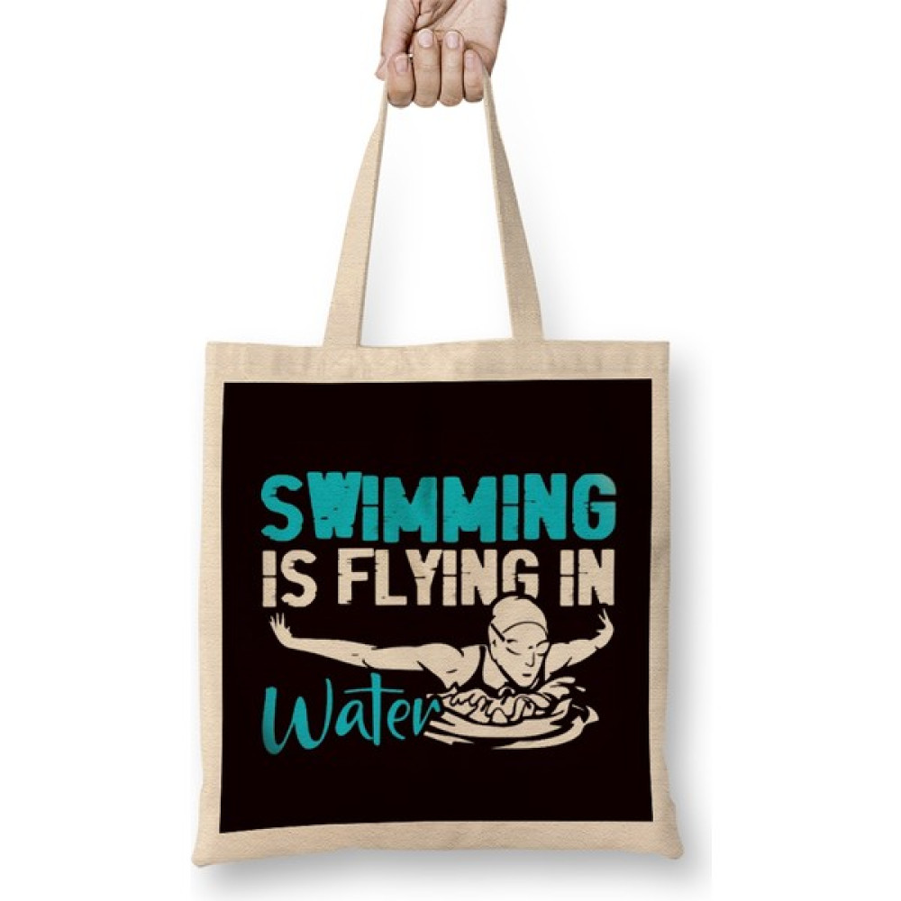 Humuts Swimming Is Flying In Water Sports Indoor Pool Coach Athlete Bez Çanta Uzun Saplı Bayan Çanta ve Cüzdan Fiyatı
