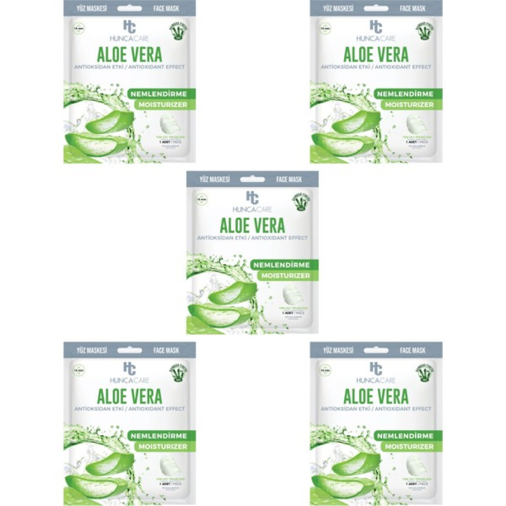 Hunca Care Aleo Vera Kağıt Yüz Maske – Antioksidan Etki / Antıoxıdant Effect -5 Adet Maskeler Fiyatı