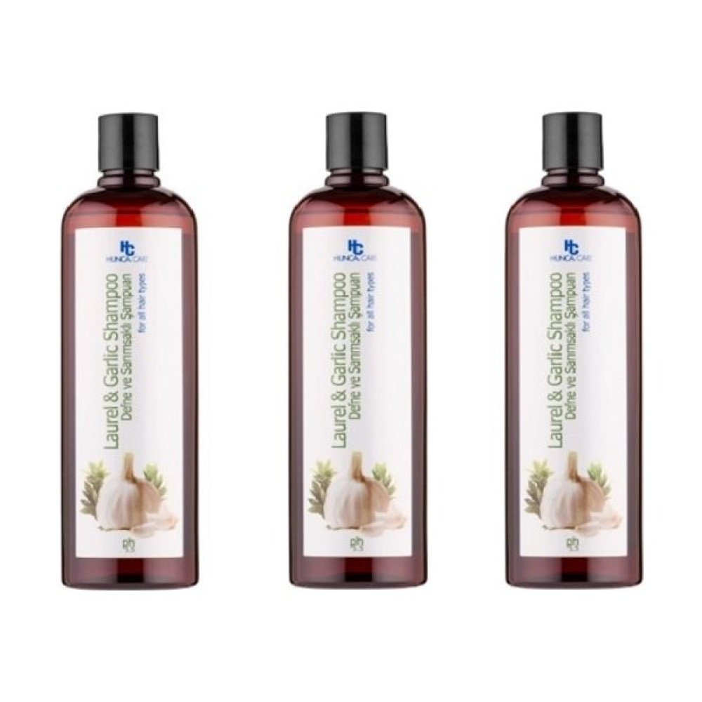 Hunca Care Defne ve Sarımsaklı Şampuan 700 gr 3'lü Set Şampuan ve Saç Kremi Fiyatı