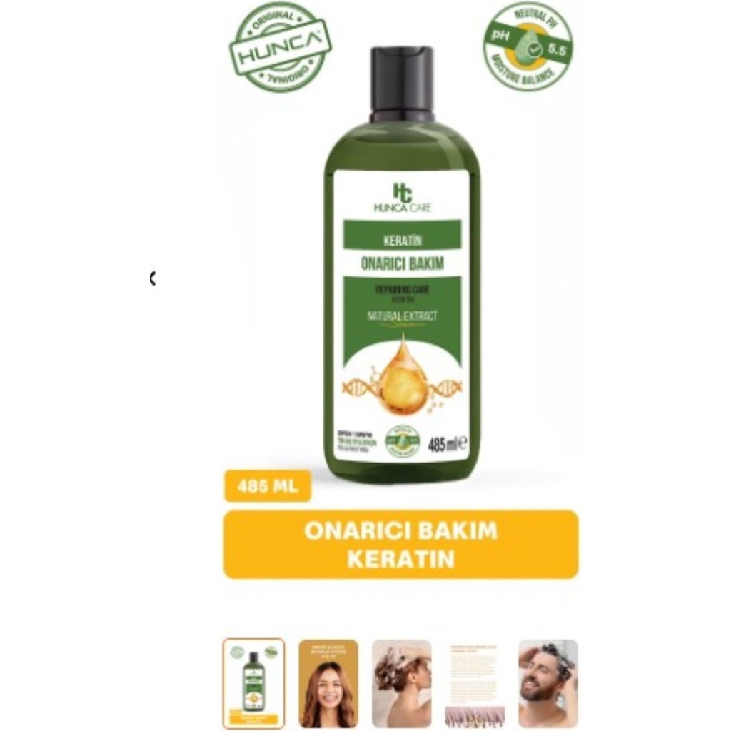 Hunca Care Keratin Complex Şampuan, Besleyici ve Onarıcı , Tüm Saç Tipleri Için , 485 ml Diğer Fiyatı