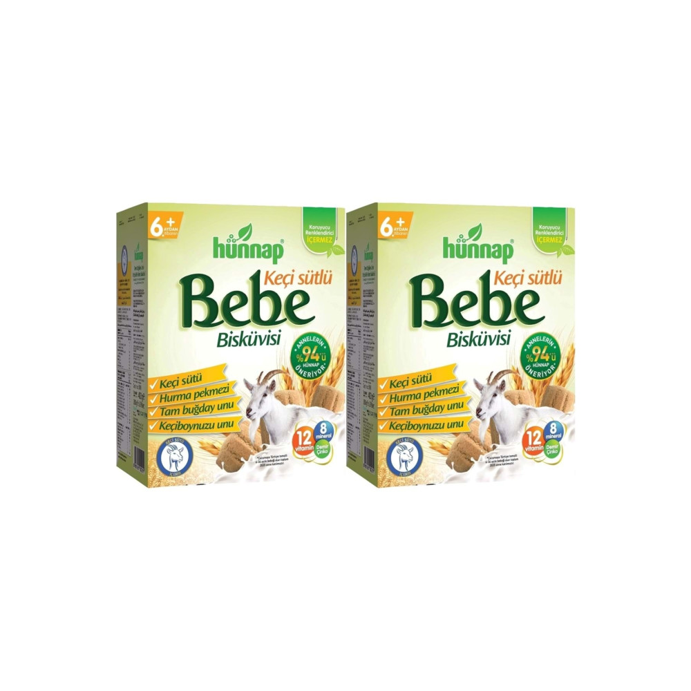 Hünnap Bebe Bisküvisi Keçi Sütlü 400gr 2 Li Set (toplam 800gr) Bisküvi ve Kek Fiyatı