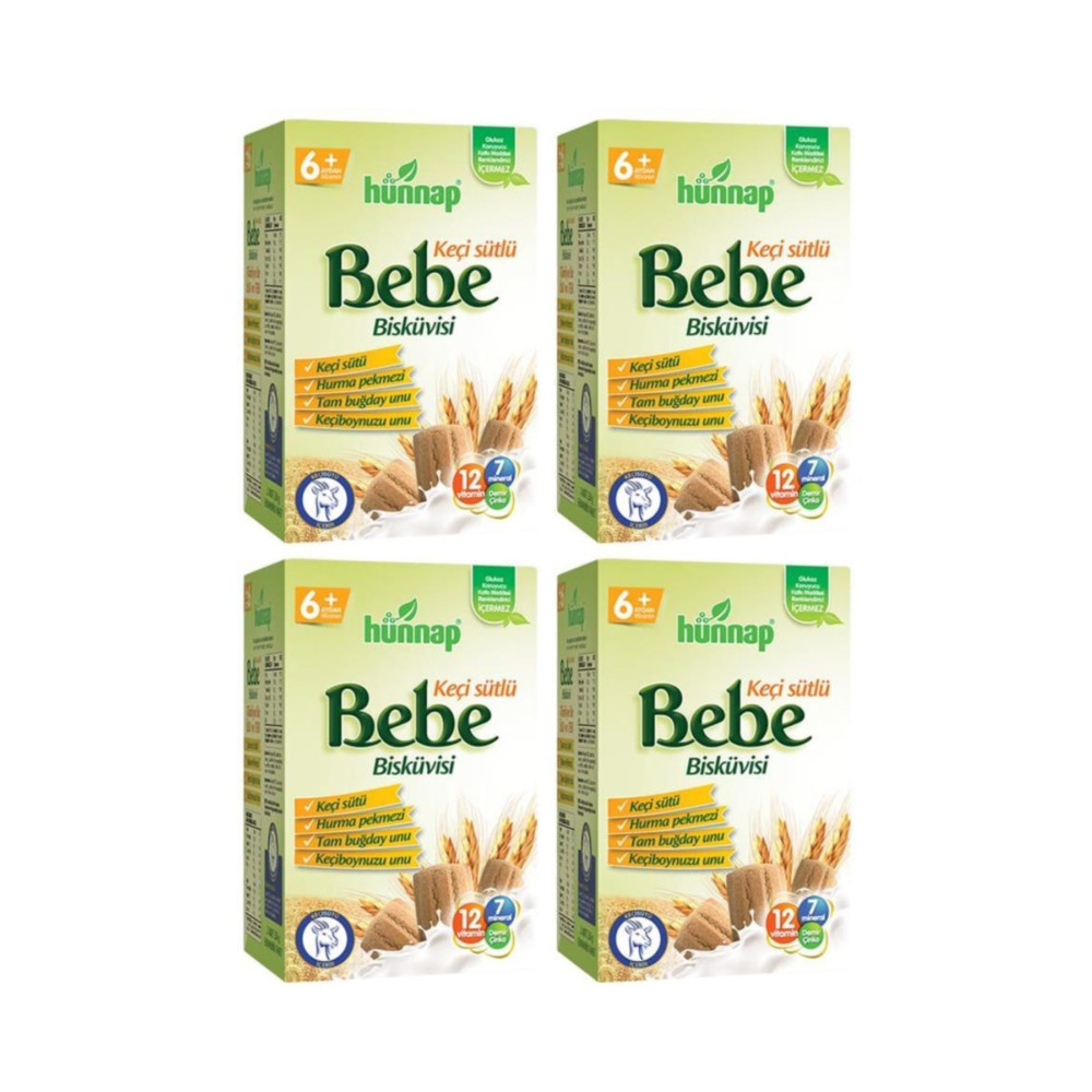 Hünnap Keçi Sütü Bebe Bisküvi 4lü Bisküvi ve Kek Fiyatı