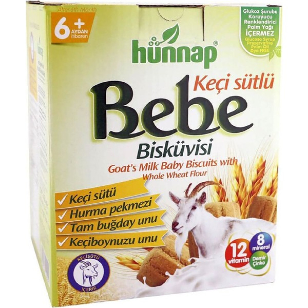 Hünnap Keçisütlü Vitaminli Bebe Bisküvisi 400GR - Hediyesiz Bebek Mamaları Fiyatı