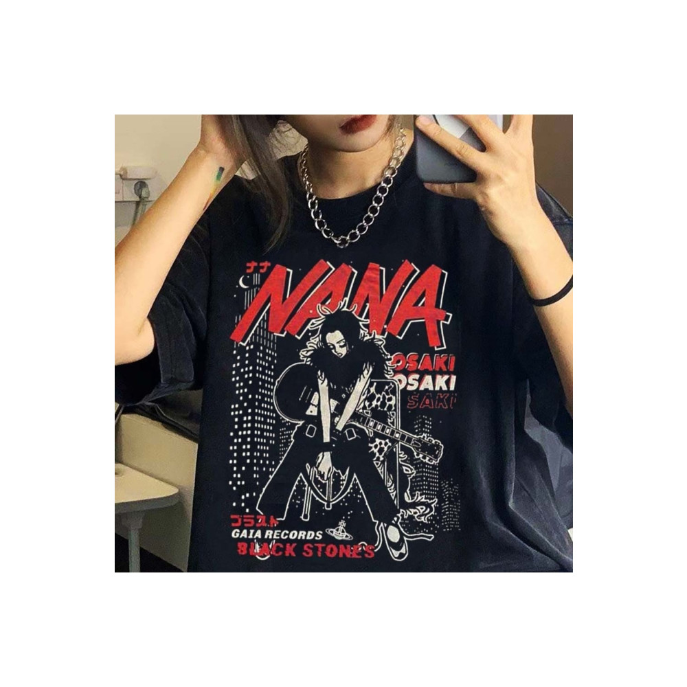 Hunors Sportswear & Company Black Stones - Nana Osaki Guitar Siyah Unisex T-shirt-favorim50ton M Beden Bayan T-shirt Fiyatı