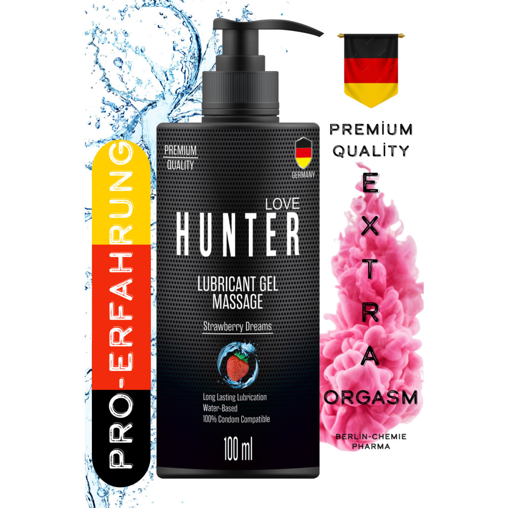 Hunter Love Kayganlaştırıcı jel Massage gel Çilek Premium Quality Kayganlaştırıcı Jel Fiyatı