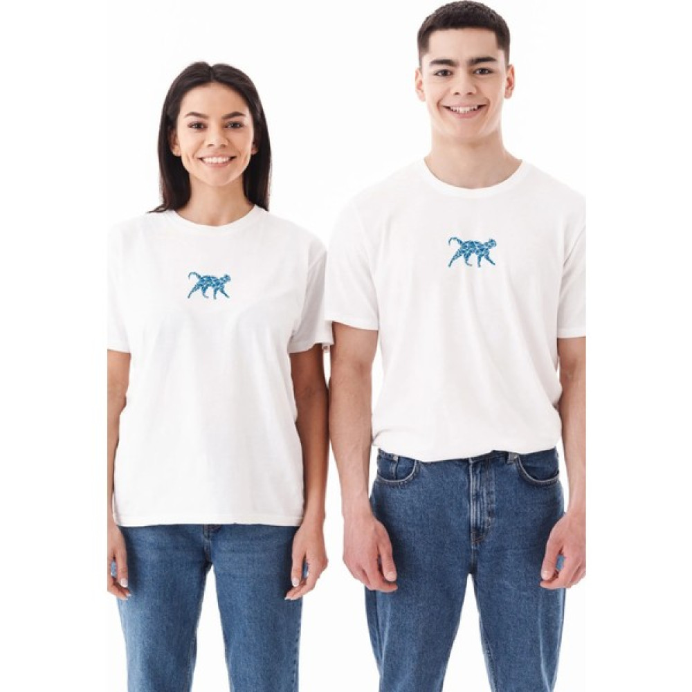 Hunz kedi Desenli Flok Baskılı %100 Pamuk Unisex Bisiklet Yaka Kısa Kollu Tişört Erkek T-shirt Fiyatı