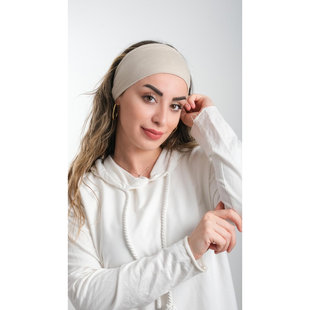 Hürrem Bone Bej Bandana Saç Bandı Viskon Düz 3012_12 Toka, Taç & Saç Bandı Fiyatı