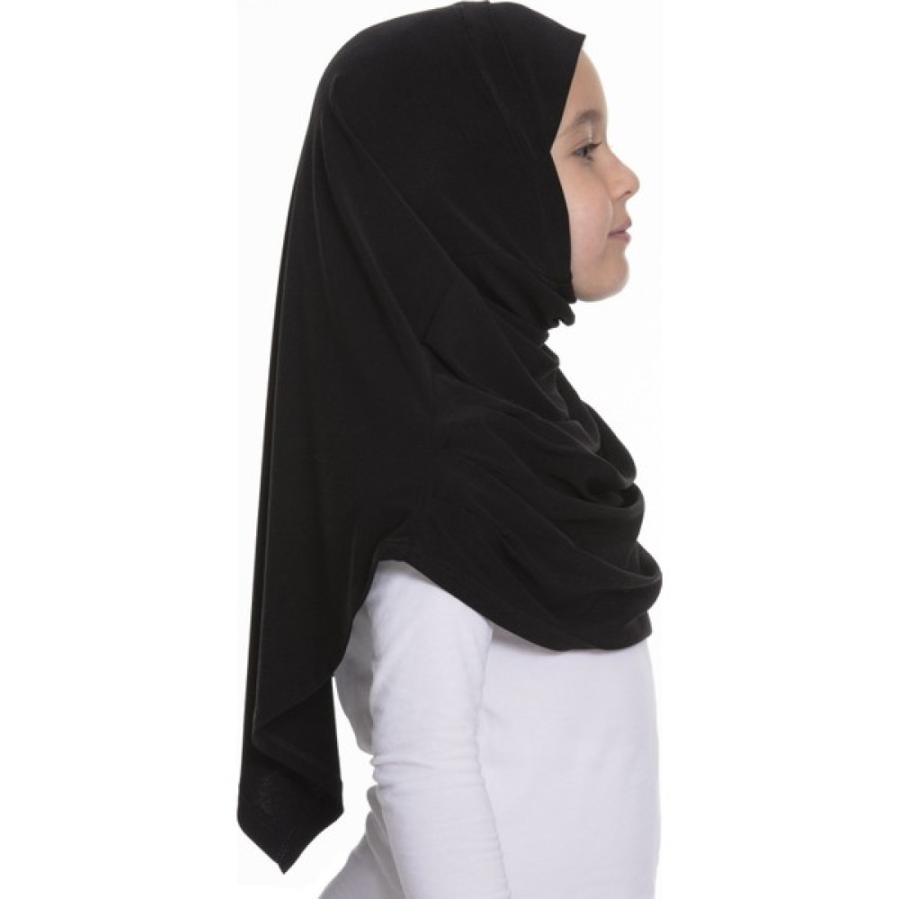 Hürrem Bone Siyah Pratik Hazır Geçmeli Çocuk Tesettür Bone Sandy Kumaş Kendinden Boneli 78_01 Eşarp Fiyatı