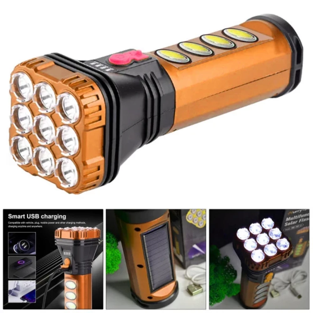 Hurry Bolt El Feneri Solar Şarjlı+Cob Led 10W Hb-707-2 El Feneri Fiyatı