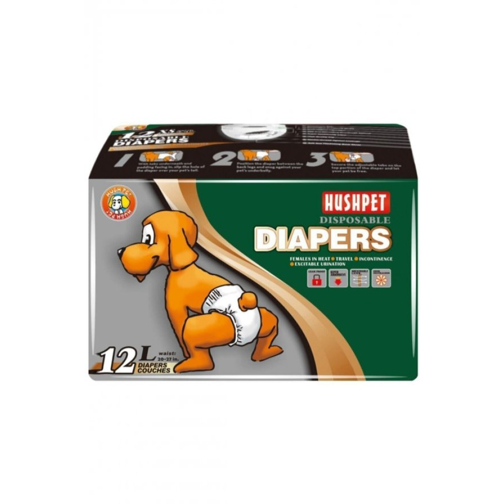 Hushpet Kopek Alt Tuvalet Bezi 12 Adet L Hush Pet Diapers Large 12Li Kopek Bezi Evcil Hayvan Ürünleri Fiyatı