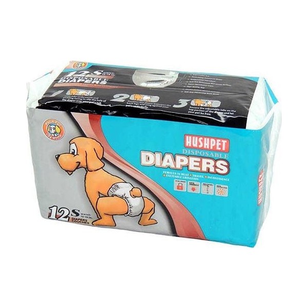 Hushpet Köpek Alt Tuvalet Bezi 12 Adet S Hushpet Diapers Small 12'li Köpek Bezi Diğer Fiyatı