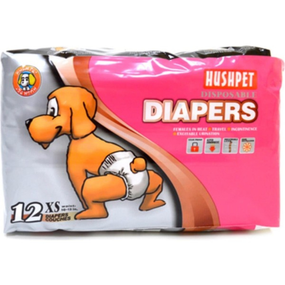 Hushpet Köpek Alt Tuvalet Bezi 12 Adet Xs Hush Pet Diapers x Small 12'li Köpek Bezi Evcil Hayvan Ürünleri Fiyatı