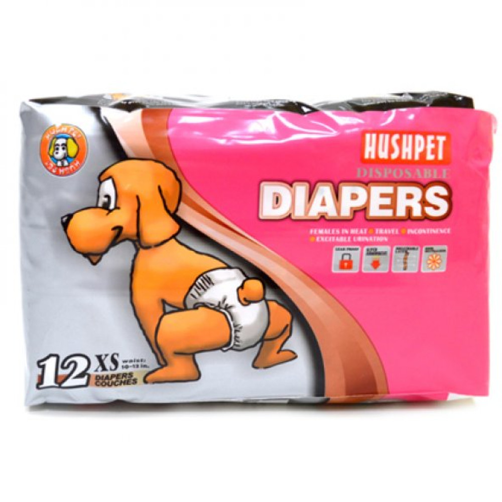 Hushpet Kopek Alt Tuvalet Bezi 12 Adet Xs Hush Pet Diapers X Small 12Li Kopek Bezi Evcil Hayvan Ürünleri Fiyatı