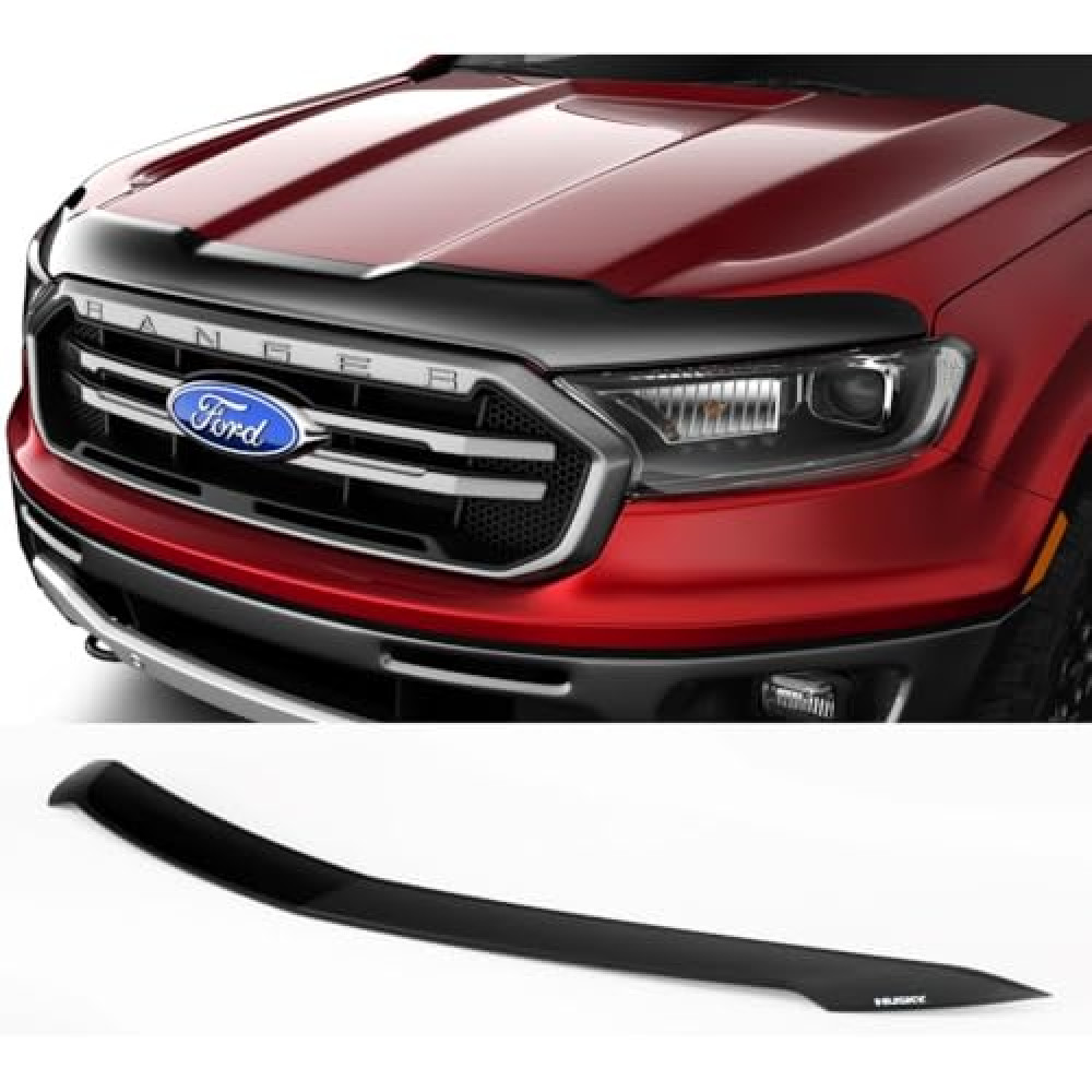 Husky Liners Aeroskin Hood Protector | Fits 2015-2020 Ford F-150 (Excludes Raptor Model) | Low Profile Deflector/Bug Shield - 1 pc., Matte Black | 2877096