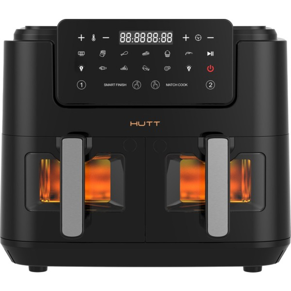 Hutt D9 Çift Hazneli Air Fryer Yağsız Fritöz (4.5 + 4.5 ) 9 Lt. - Siyah Fritözler Fiyatı