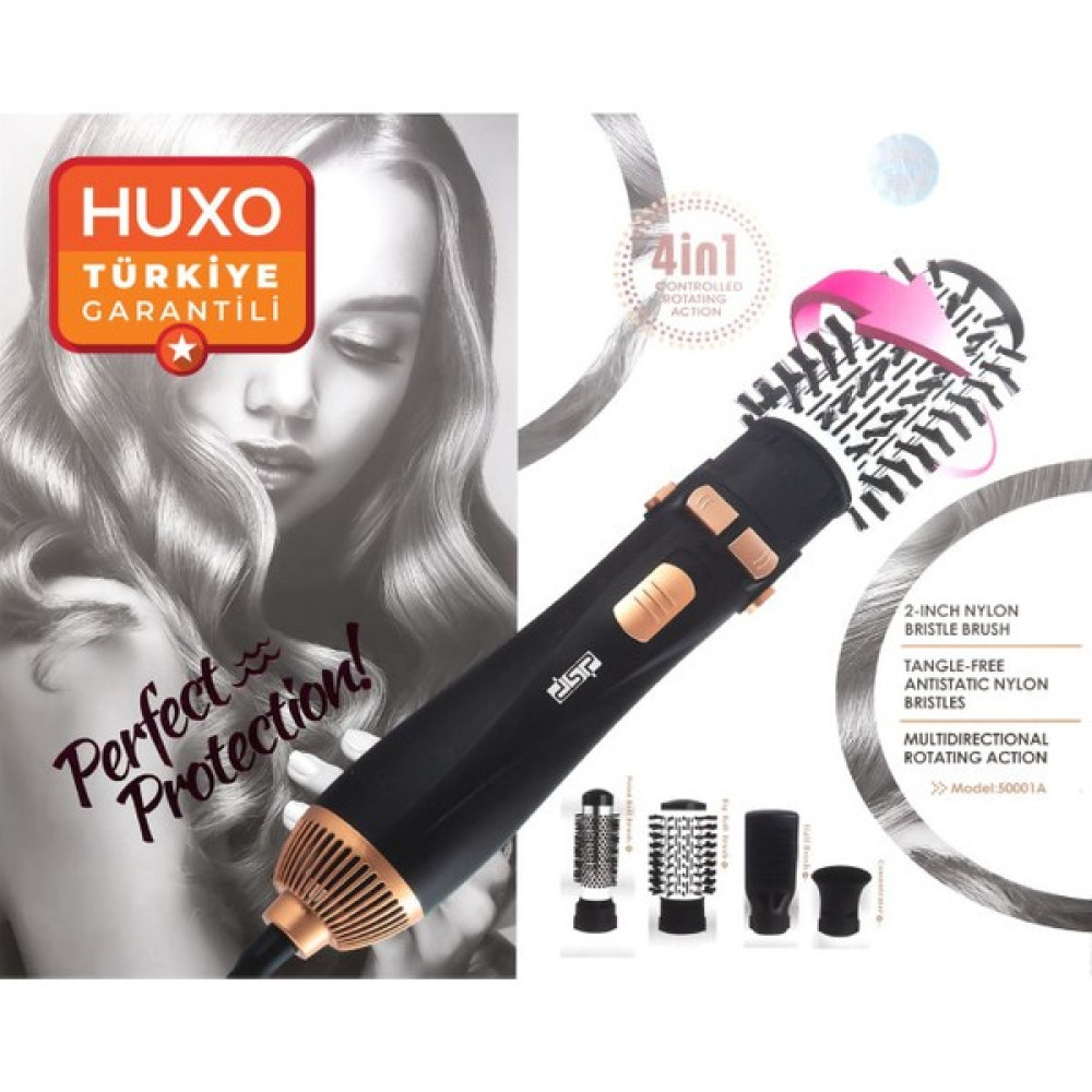 Huxo 4in1 Hava Üflemeli Elektrikli Döner Başlıklı Islak Kuru Saç Şekillendirici Set Saç Şekillendiriciler Fiyatı