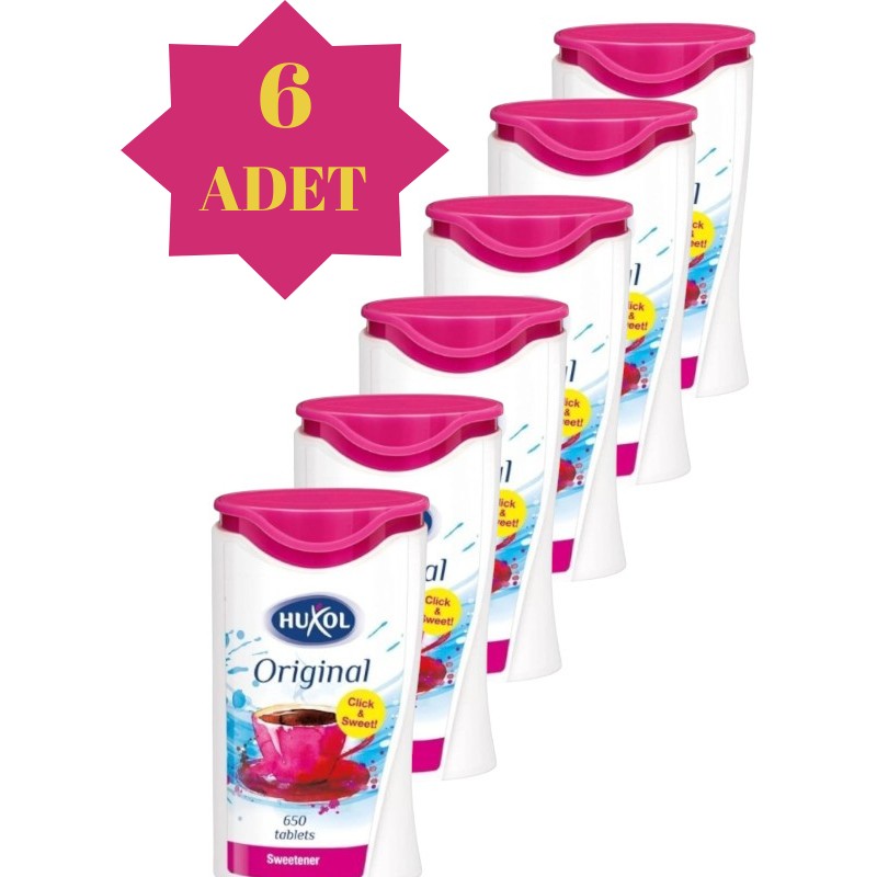 Huxol 650 Tablet Tatlandırıcı 39 gr x 6'lı Fırsat Paket Katkısız Doğal İçerik ile Lezzetli Seçenek Diğer Fiyatı