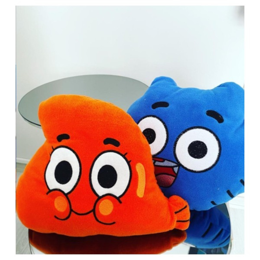 HV Concept lik Sevimli Darwin ve Gumball Temalı Ikili Peluş Yastık 27 cm Peluş Oyuncaklar Fiyatı