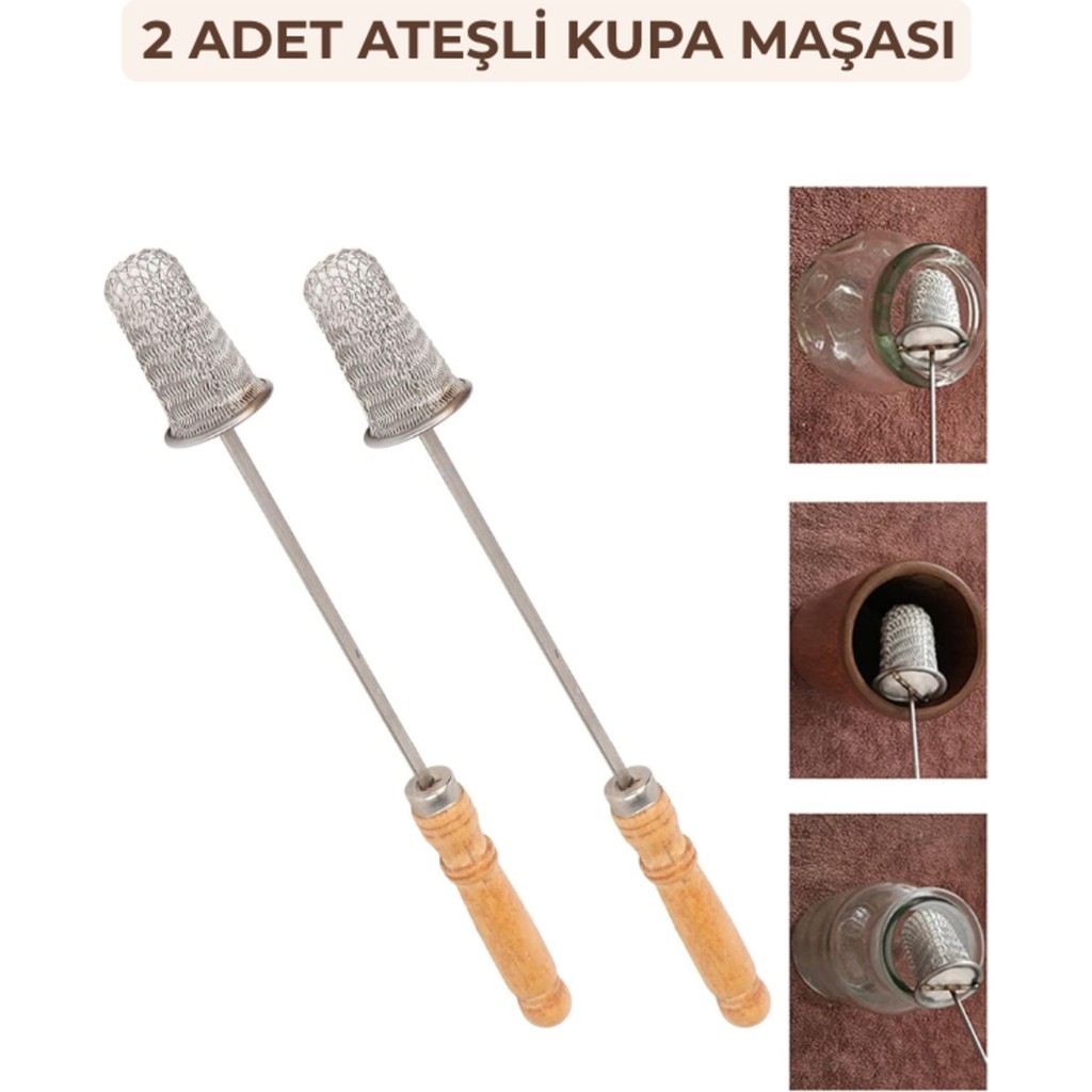 HVM Cam Hacamat Kupası Ateşli Kupa Maşası, Pamuk Tutucu Aparat 2 Adet Fincan / Bardak / Kahve Takımı Fiyatı