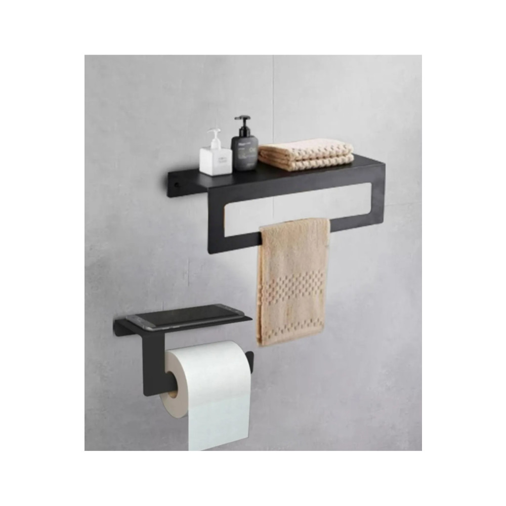 HVNGROUP Metal 2li Set 30cm Vidalı Ve Yapışkanlı Havlu Askılığı Ve Tuvalet Kağıdı Askılığı Tuvalet Kağıtlığı Fiyatı