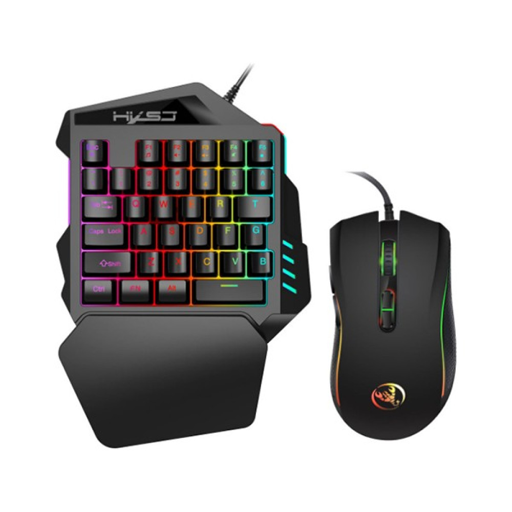 Hxsj V100+ A869 Gaming 7200 Dpı 7 Rgb Işıklı Oyuncu Klavye+Oyuncu Mouse - Siyah Klavye - Mouse Fiyatı