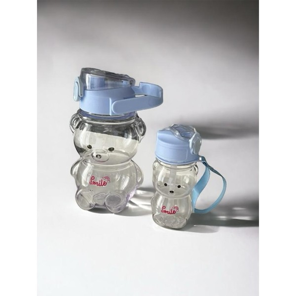 Hy Ticaret Smile Ayıcık Model Su Matarası Yavrulu Su Şişesi Suluk 1000ML 500ML HY-54236 - Mavi Suluk Fiyatı