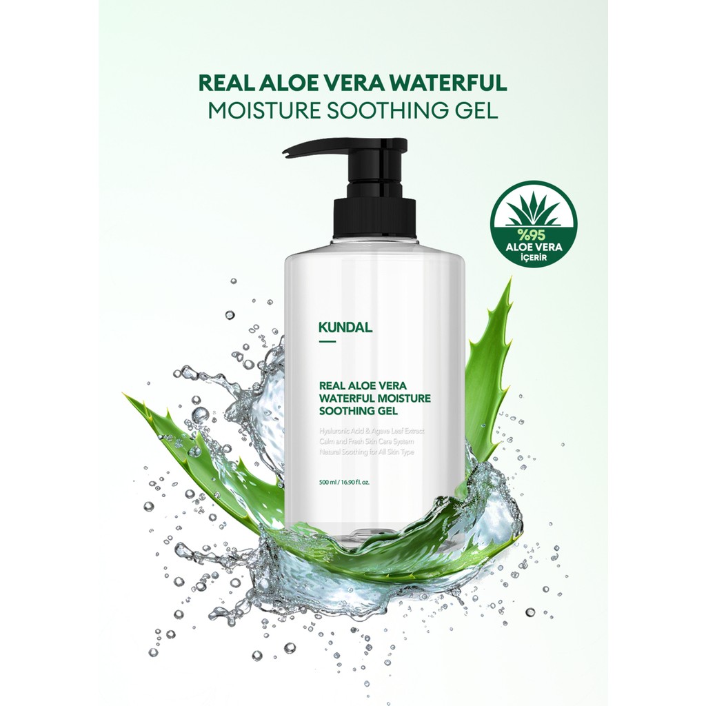 Hyaluronik Asitli Nemlendirici Aloe Vera Jeli Kundal Real Aloe Vera Waterful Moisture Shooting Gel Diğer Fiyatı