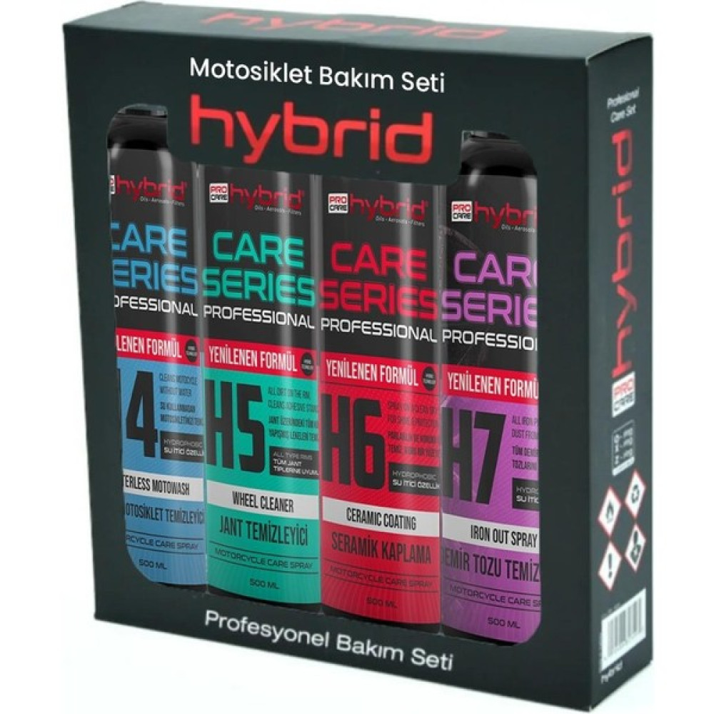 Hybrid Profesyonel Motosiklet Bakım Seti 4 Lü Oto Bakım & Temizlik Ürünleri Fiyatı