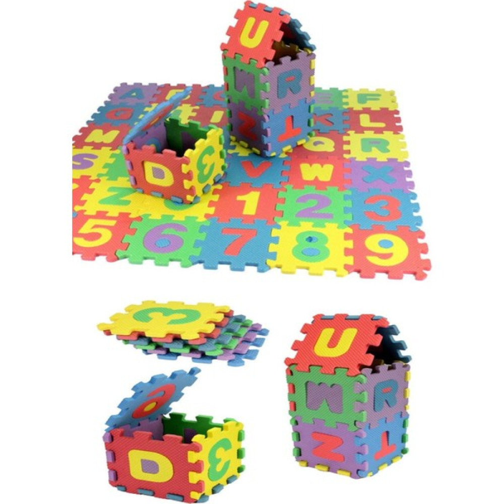 HYD Eva Puzzle Mats Sünger Puzzle Harfli Rakamlı 36 Parça Eğitici Oyuncak Bebek Oyuncakları Fiyatı