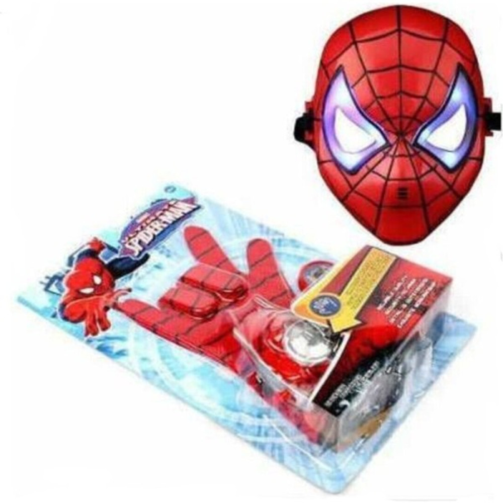 HYD Örümcek Adam Spider Man Işıklı Maske ve Taso Atan Eldiven Ikili Set Oyuncak Oyuncak Fiyatı