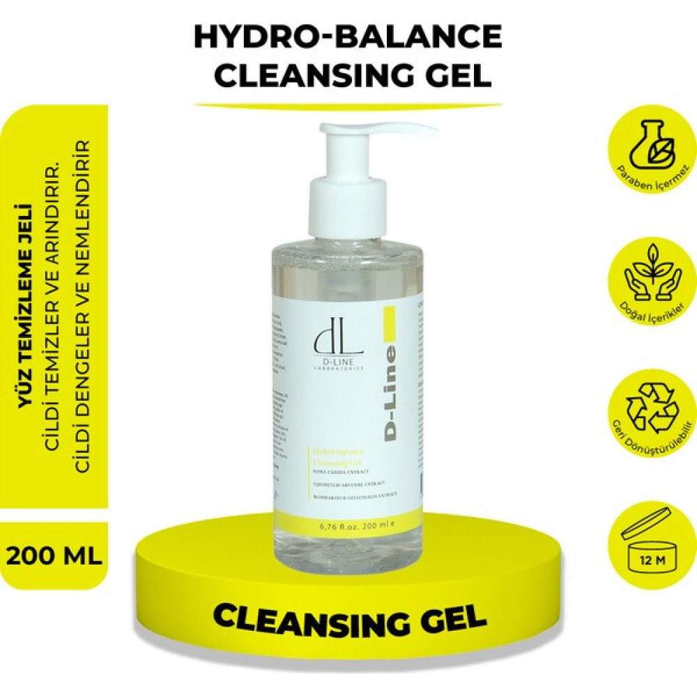 Hydro-Balance Cleansing Gel, Derinlemesine temizlik, Gözenekleri temizleme, Kozmetik, Makyaj temizliği, Yüz Temizleme Jeli Cilt Temizleme ve Peeling Fiyatı