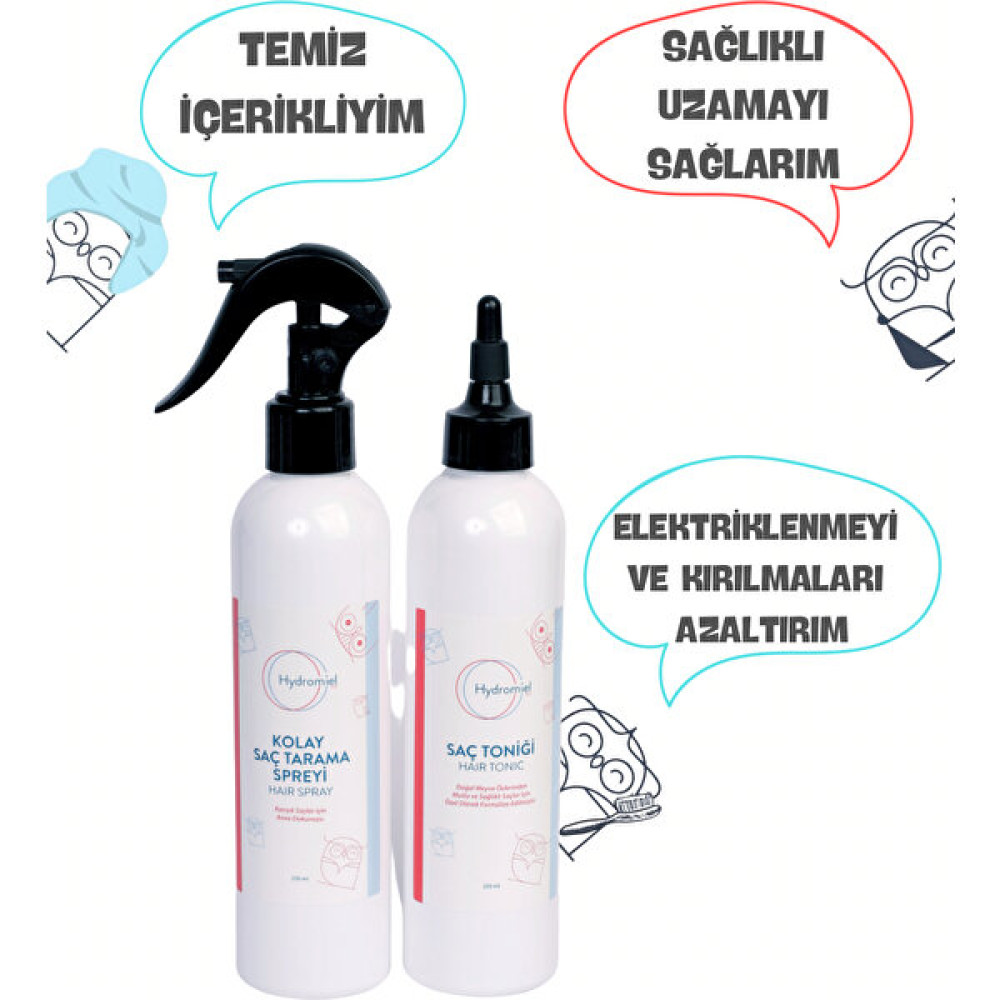 Hydromiel Saç Tarama Spreyi - Keratin Proteini - 250ml Ve Saç Toniği - Probiyotikli Ve Doğal Meyve Özlü 250ml - 500 ml Saç Bakım Maskeleri & Serumlar & Spreyler Fiyatı