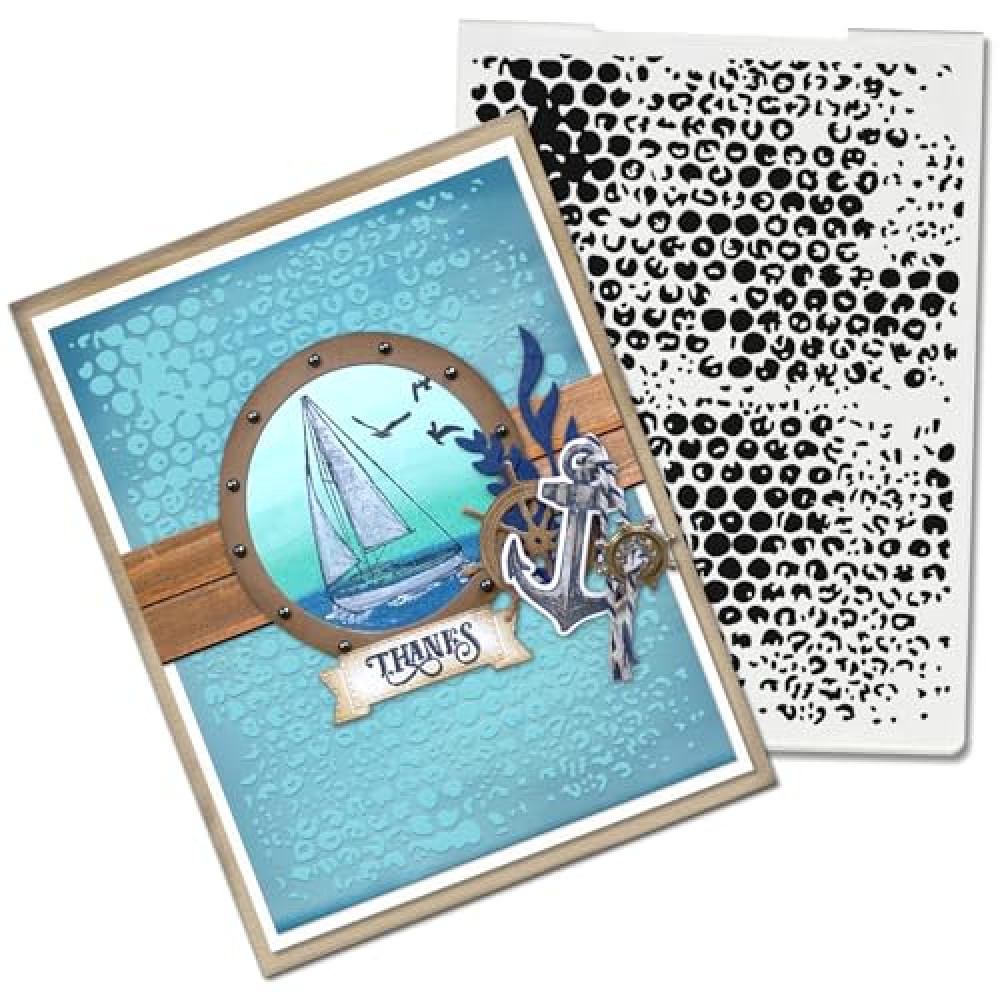Hying Water Drop Plastic Embossing Folder for Card Making, 3D Textured Dots DIY Craft Template, Raindrop for Scrapbooking Photo Album Supplies