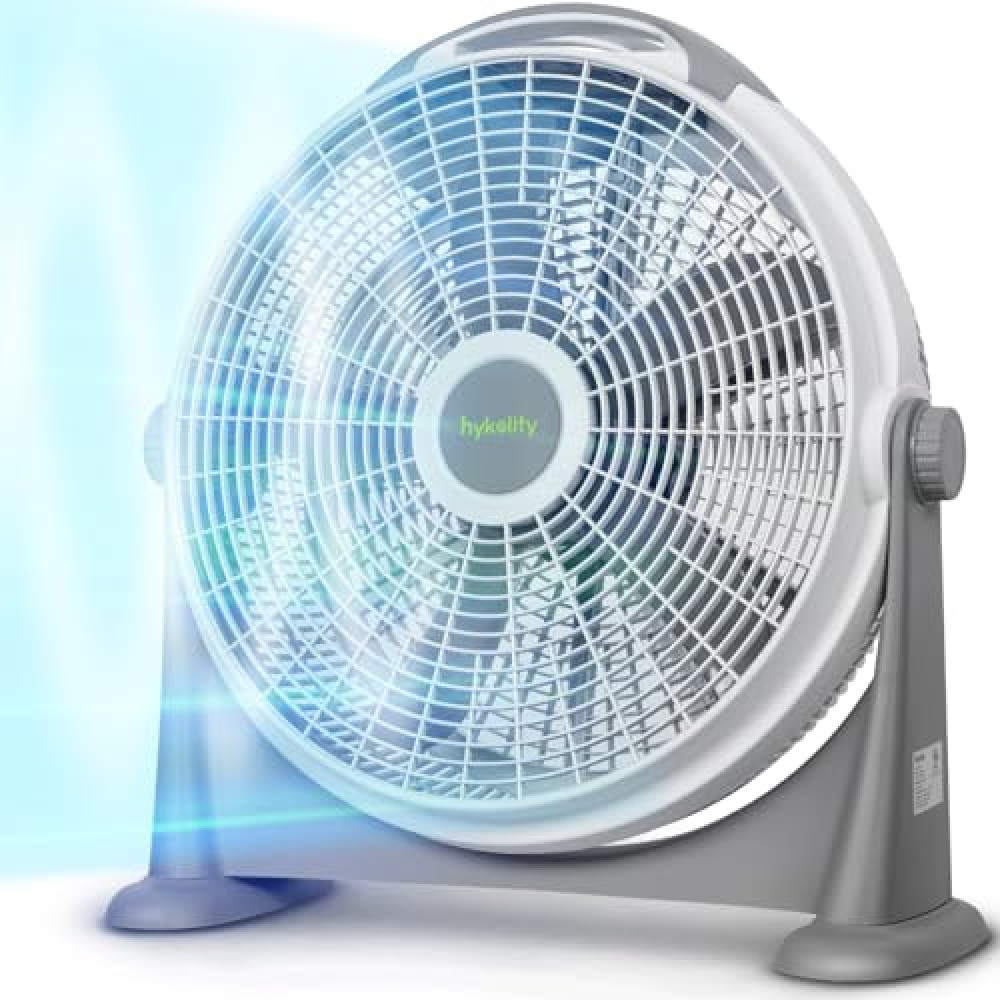 hykolity 20 in. Air Circulator Floor Fan, 3-Speed Portable Pivoting Head Cooling Floor Fan for Home Bedroom Living Rooms Indoor Use Fans Fiyatı