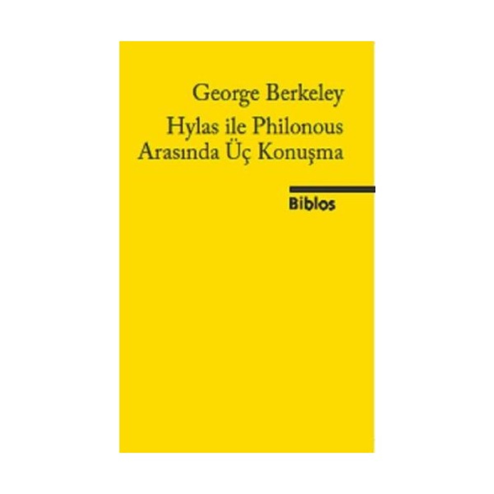 Hylas ile Philonous Arasında Üç Konuşma - George Berkeley Felsefe Setleri Fiyatı