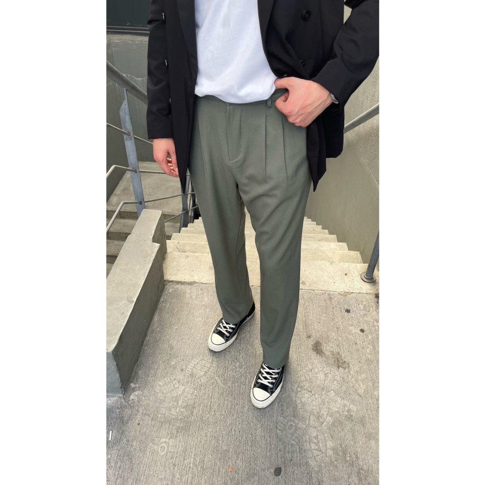 HYMAN Erkek Pileli Baggy Kalıp Kumaş Pantolon XL Beden Kadın Pantolon Fiyatı