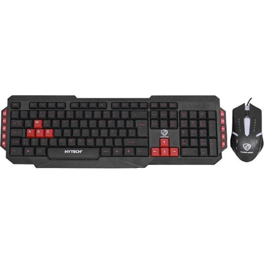 Hytech Hyk-46 Gamy Combo Siyah USB Kırmızı Tuşlu Q Gaming Oyuncu Klavye + Mouse Set Klavye - Mouse Fiyatı