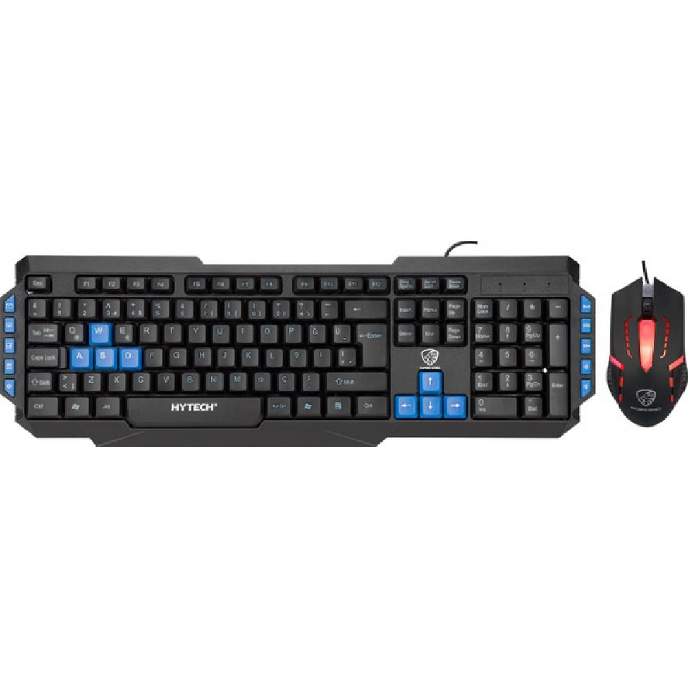 Hytech Hyk-46 Gamy Combo Siyah USB Mavi Tuşlu Q Gaming Oyuncu Klavye + Mouse Set Klavye - Mouse Fiyatı