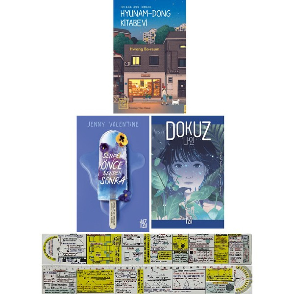 Hyunam-Dong Kitabevi - Senden Önce Senden Sonra - Dokuz 3 Kitap - Matematik Öğreten Cetvel Dünya Edebiyatı Fiyatı